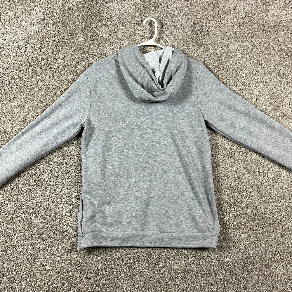 Nike Hoodie Dri-Fit Mens S Swoosh Gray High Neck Therma Drawstring‎ Logo